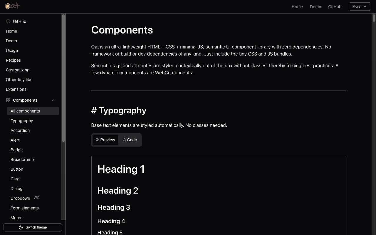 Oat Components