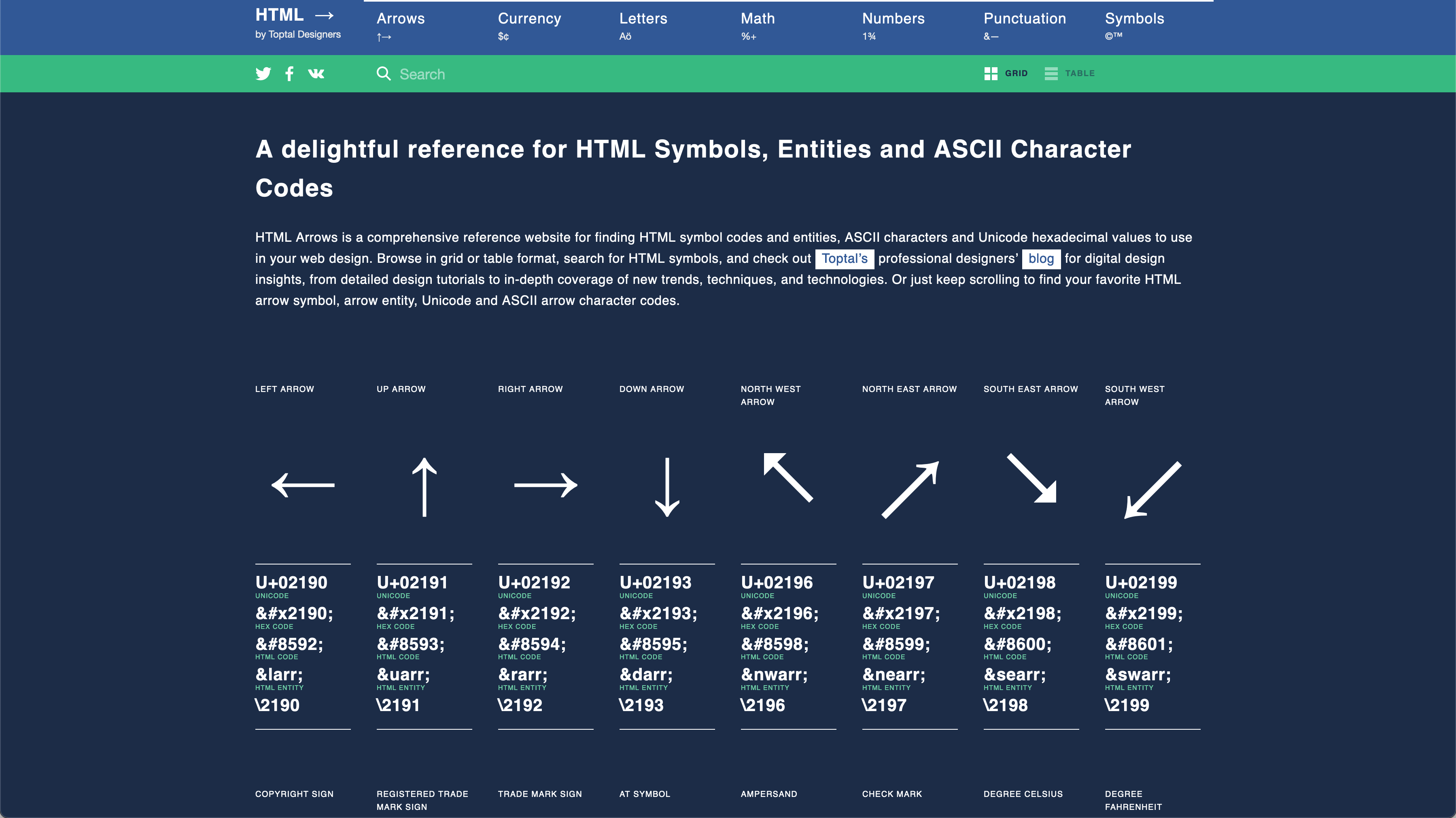 Toptal HTML Arrows